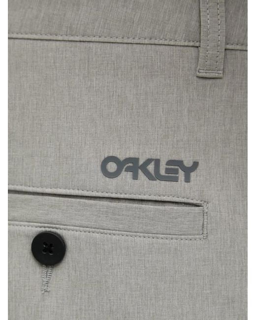 Oakley Gray Utility Logo-Print Shorts for men