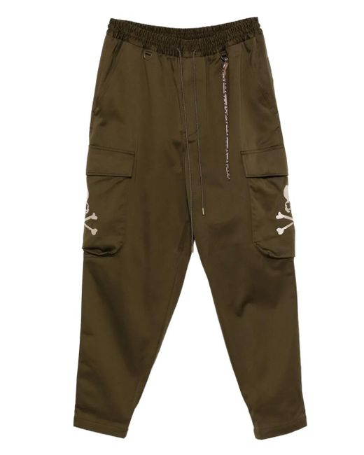 メンズ Mastermind Japan スカルプリント カーゴパンツ Green