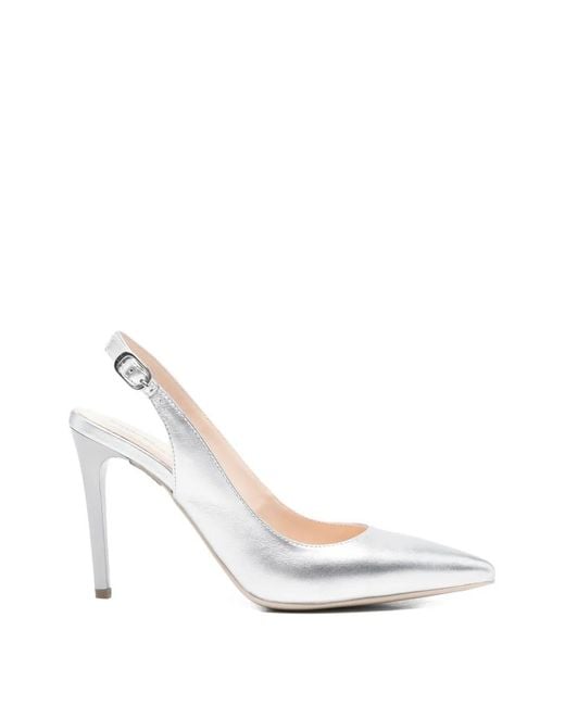 Nero Giardini White Slingback Pointed Pumps