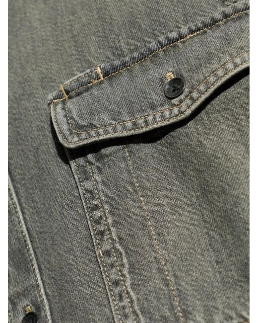 Rag & Bone Gray Patch-Pocket Shirt for men