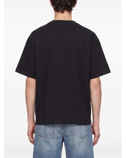 YMC Black Crew-Neck Short-Sleeve T-Shirt for men