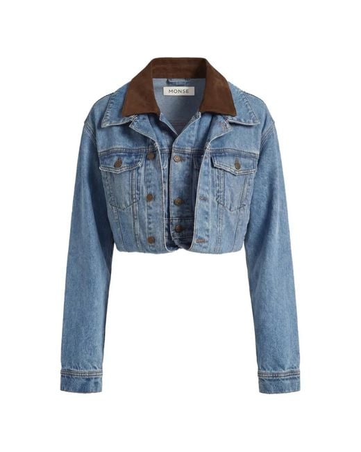 Monse Blue Double-Loop Denim Jacket
