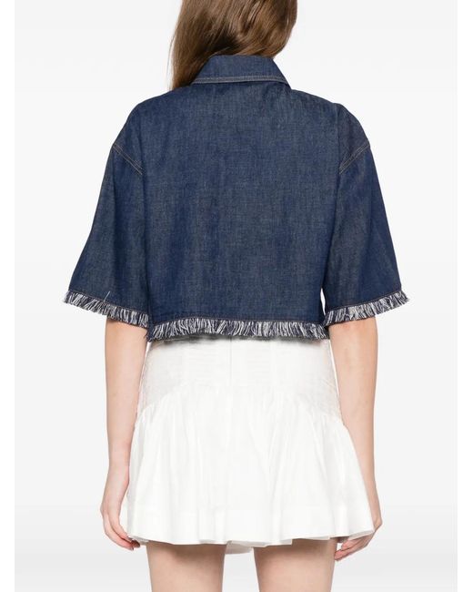 Zimmermann Blue Rhiannon Denim Shirt