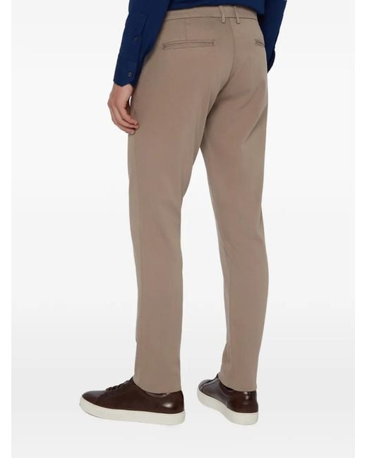Boggi Gray Garment Dyed Trousers for men