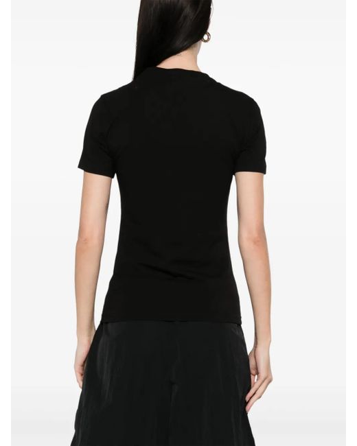 Versace Jeans Couture Black Logo-Print T-Shirt