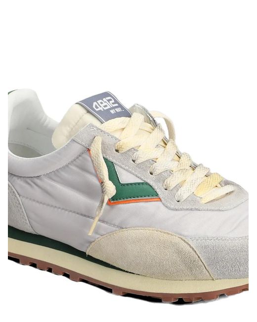 4b12 White Panelled Sneakers for men