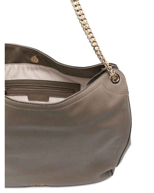 Twinset Gray Handtasche mit Kettenriemen