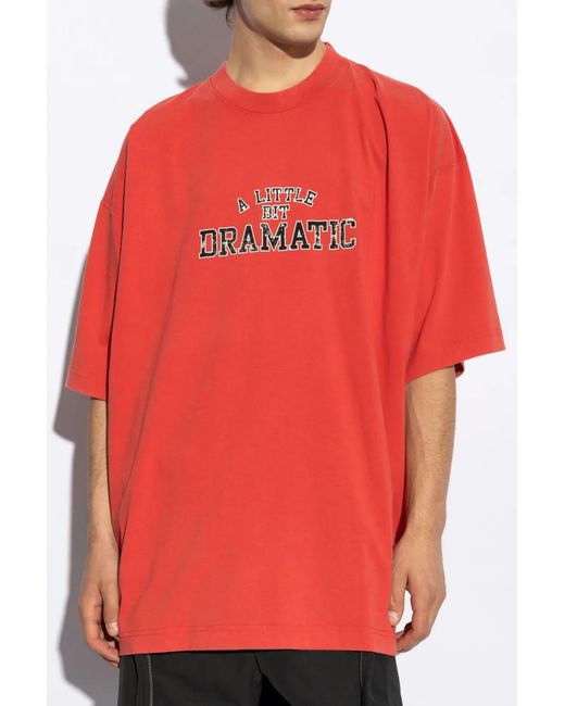 Vetements Red A Little Bit Dramática T-Shirt for men
