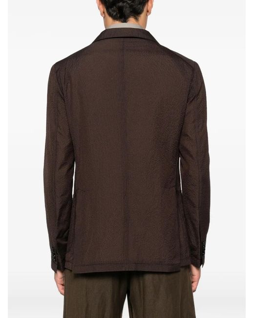 Tagliatore Brown Single-Breasted Blazer for men