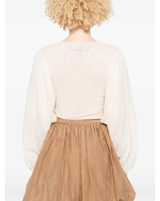 Philosophy Di Lorenzo Serafini White Draped Bodysuit
