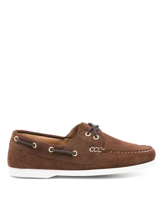 P.A.R.O.S.H. Brown Suede Boat Shoes