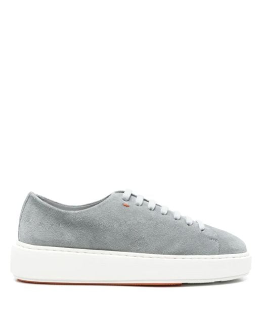 Zapatillas con tiras autoadherente Santoni de color Gray