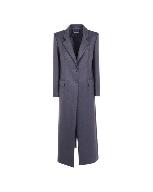 DR. HOPE Blue Herringbone Single-Breasted Coat