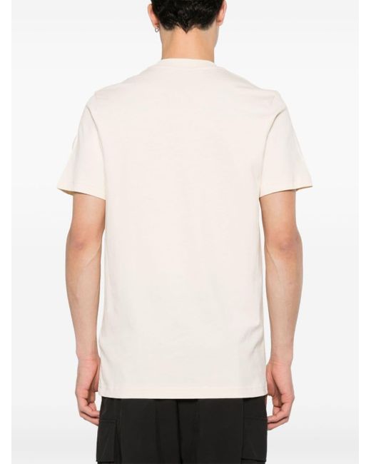Moncler Natural Logo-stamp Cotton T-shirt for men