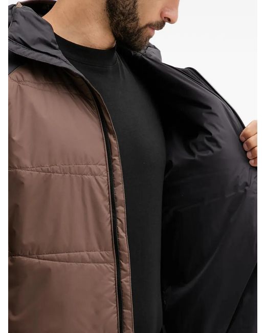The North Face Brown Hooded Colour Block Jacket for men