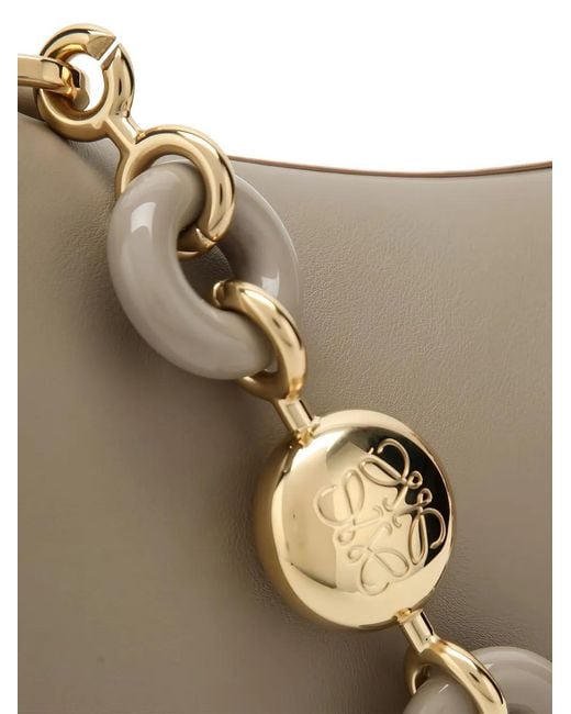 Loewe White Ola Medium Leather Shoulder Bag