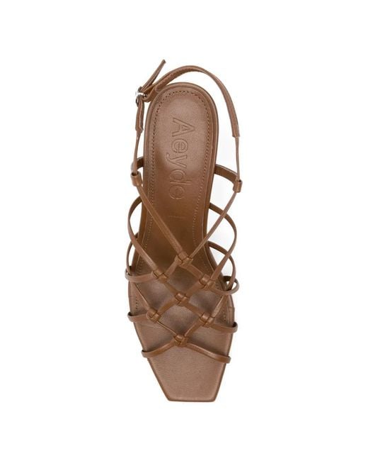 Aeyde Brown Acacia Heeled Sandals
