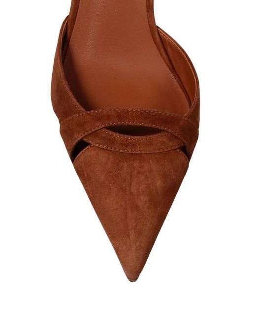 Sergio Levantesi Brown Ester Leather Pumps