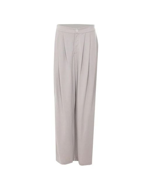 ELEH Gray Button-Closure Trousers