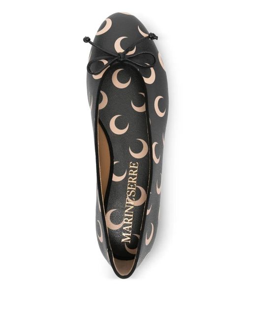 MARINE SERRE Gray Flat Shoes