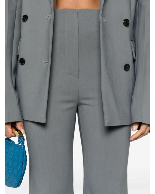 Nanushka Gray Erinna Straight-Leg Trousers