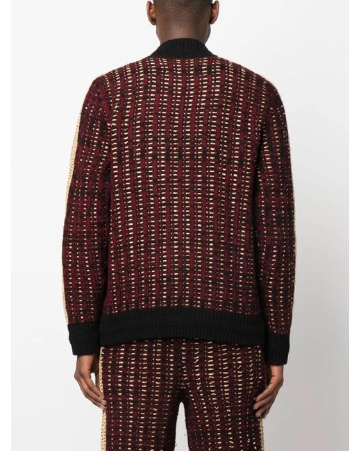 NAMESAKE Red Pistol Zip-Up Cardigan for men