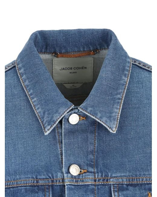 Jacob Cohen Blue Buttoned Denim Jacket for men