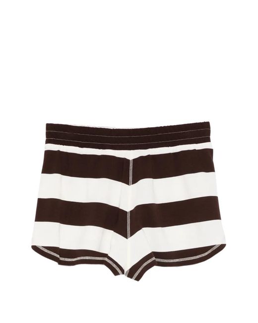 Alysi White Striped Shorts