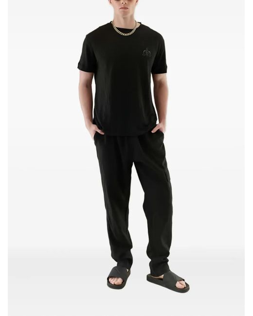 Homies Marbella Black Drawstring Cargo-Pocket Trousers for men