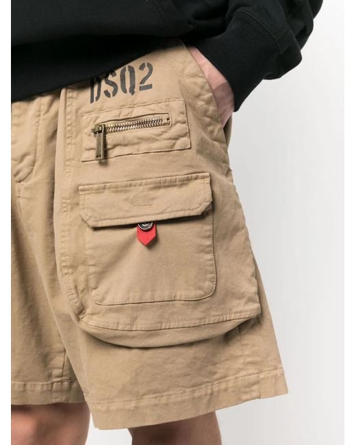 DSquared² Natural Multiple-Pockets Cargo Shorts for men
