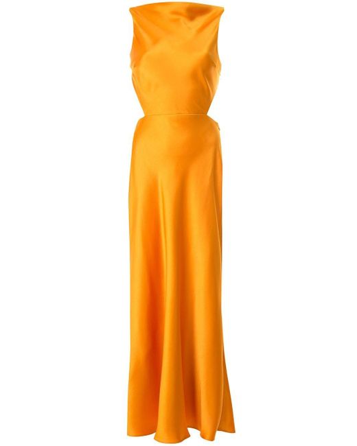 Bec & Bridge Orange Seraphine Cut-out Midi Dress