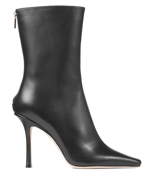 Jimmy Choo Black "Agathe 100" Knöchelstiefel