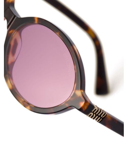 Miu Miu Pink Regard Sonnenbrille in Schildpattoptik