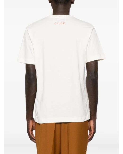 Etudes Studio T-Shirt aus Bio-Baumwolle mit Porträt-Print in White für Herren