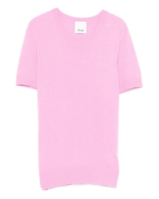 Allude Pink Short-Sleeve Top