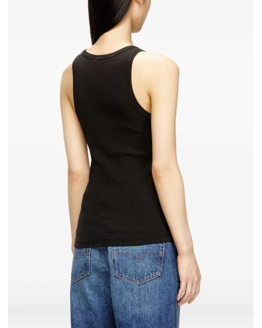 DIESEL Black Logo Cotton Tank Top
