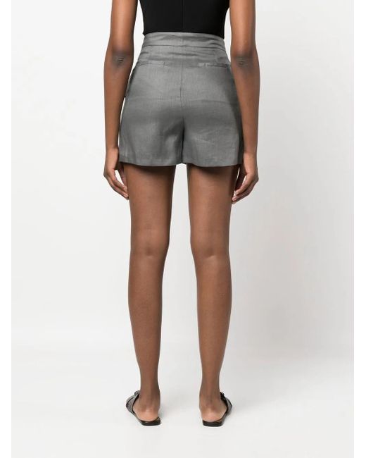 Pantalones cortos de vestir de talle alto Blanca Vita de color Gray