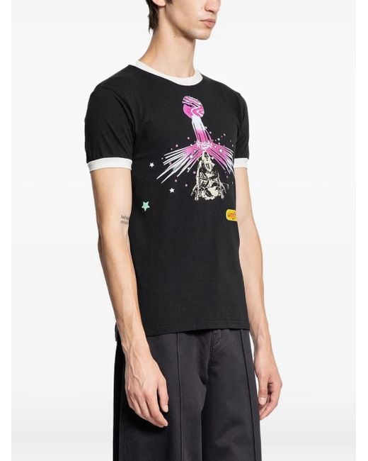 Kapital Black Ringer T-Shirt for men