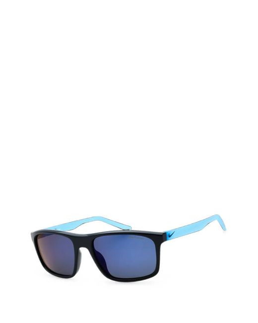 Nike Blue Rectangle-Frame Sunglasses for men