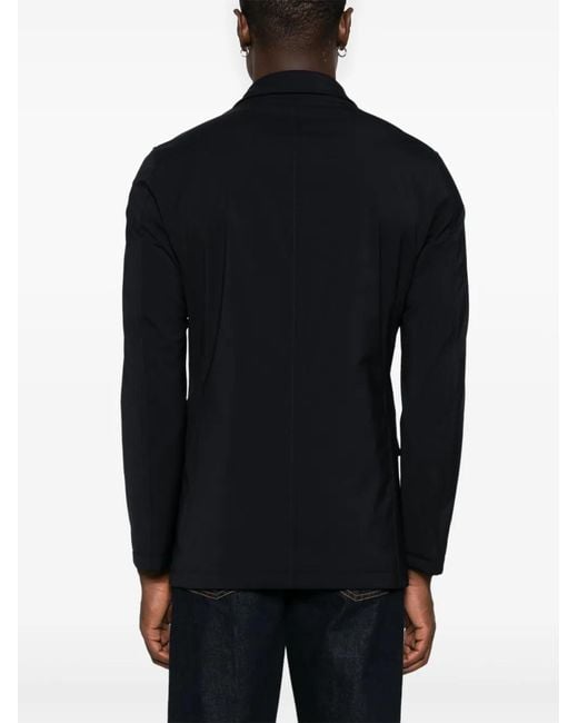 Herno Black Single-Breasted Blazer for men