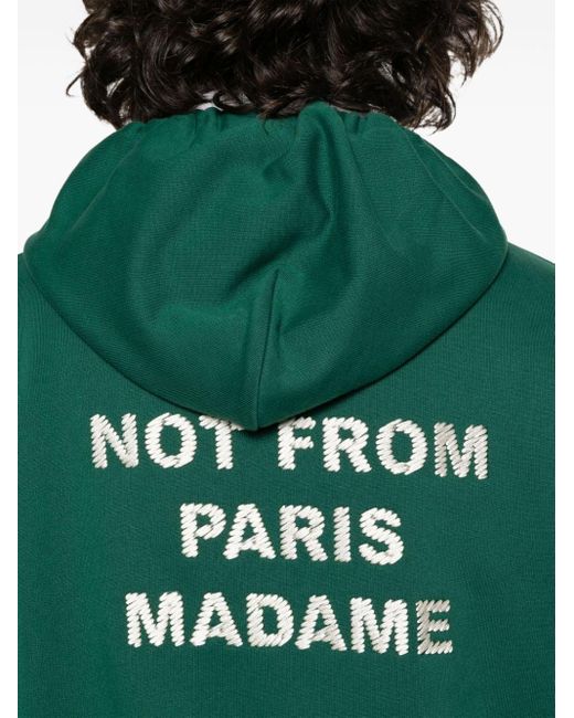 Drole de Monsieur Green Not From Paris Madame Hoodie for men