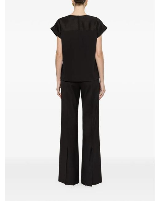 Nissa Black Bow Detail Blouse