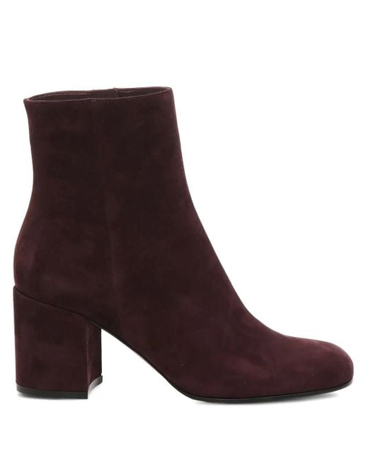 Bottines Zippées À Talon Épais 70 Mm Gianvito Rossi en coloris Brown