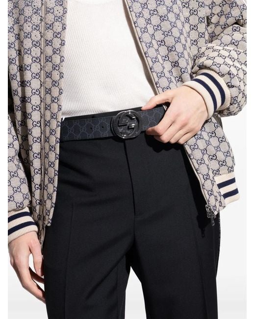 Gucci Omkeerbare Interlocking G Riem in het Black voor heren