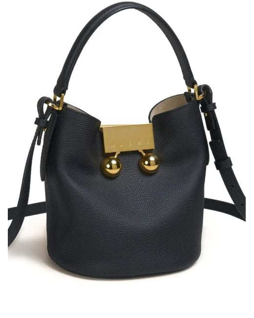 Marni Black Trunkaroo Leather Bucket Bags