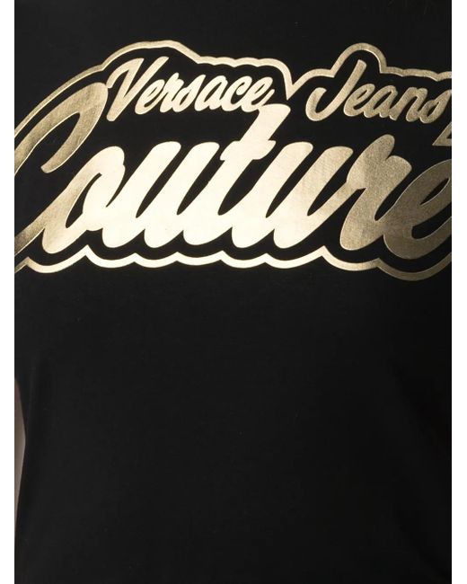 T-Shirt À Logo Imprimé Versace Jeans Couture en coloris Black
