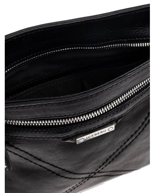 Bolso de hombro con cremallera Iceberg de hombre de color Black
