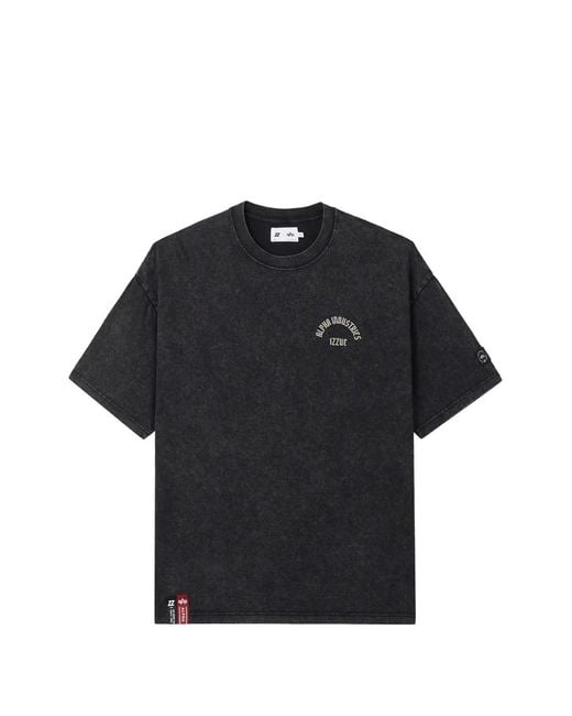 Izzue Black Logo-Print T-Shirt for men