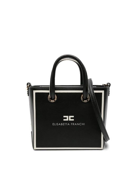 Elisabetta Franchi 24/7 ロゴ ハンドバッグ ミニ Black