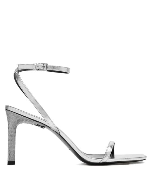 Tory Burch White Pavé Heeled Sandals